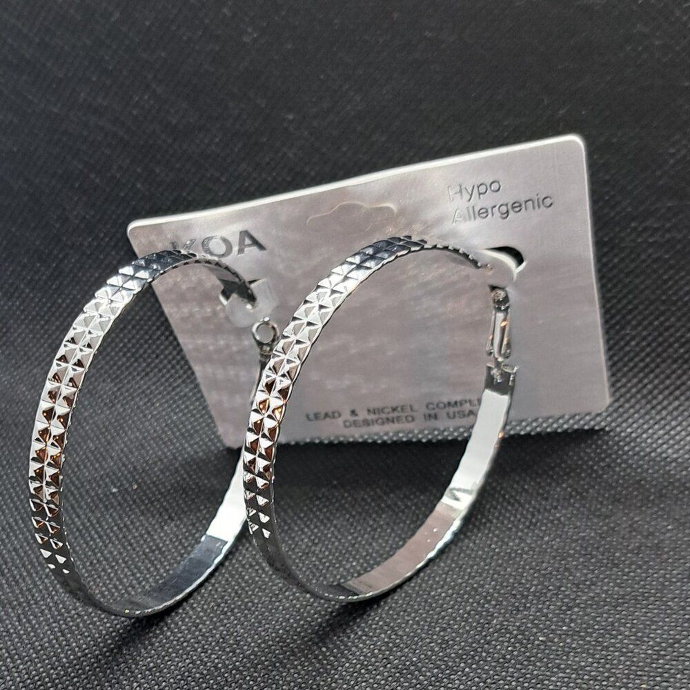 KOA Silver Hoop Earrings